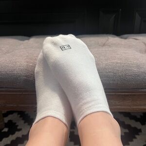 Women’s White KB Ankle Socks